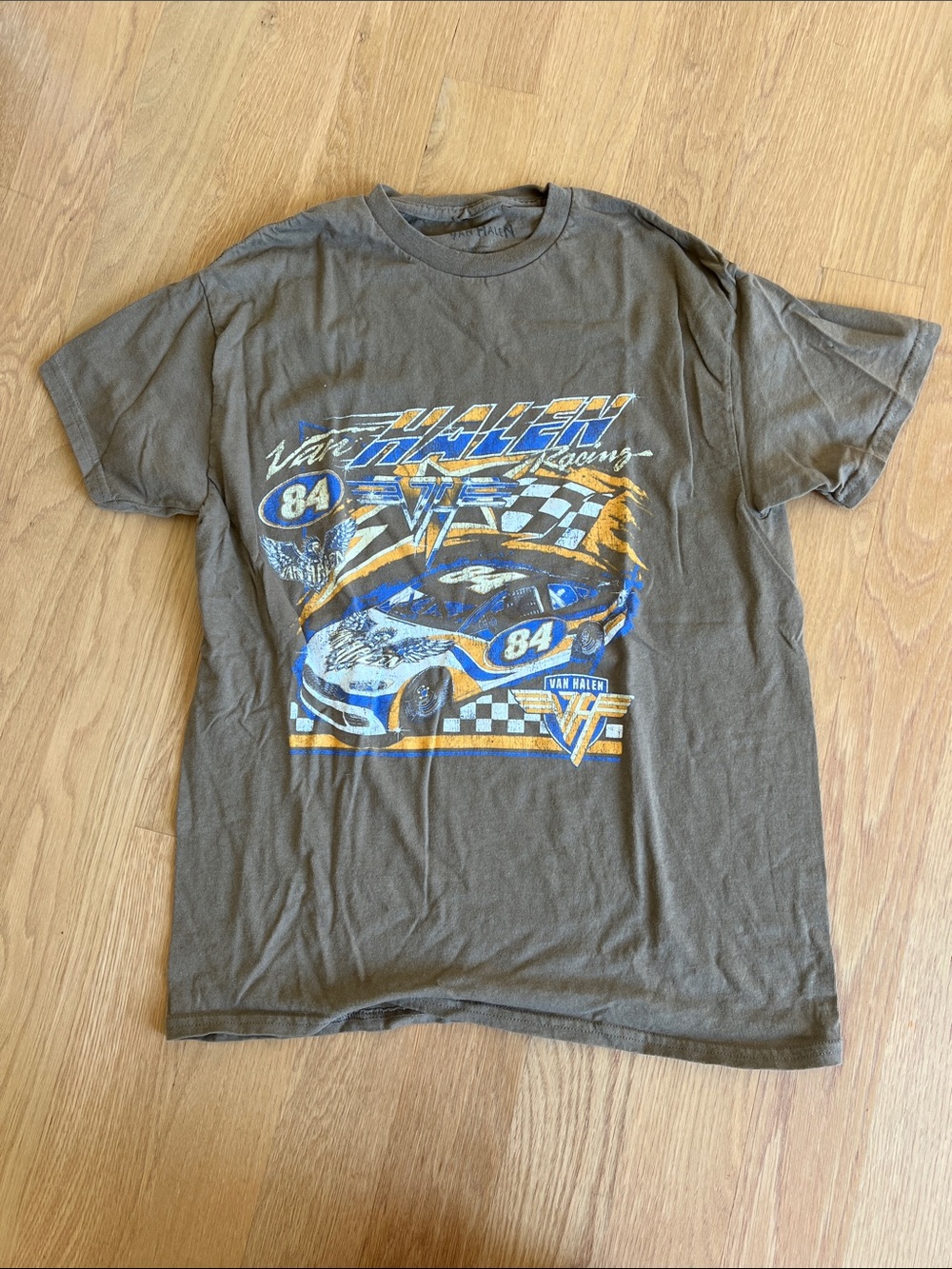 Brown Graphic Racing T-Shirt - 100% COTTON